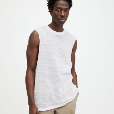 Drax Sleeveless Open Stitch Tank Top