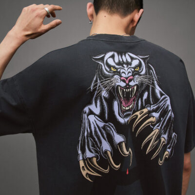 Beast Oversized Panther Crew T-Shirt