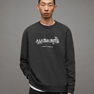 Chiao Graphic Print Relaxed Crew Sweatshirt