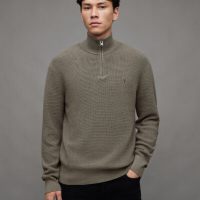 Aspen Zip Up Funnel Neck Ramskull Jumper