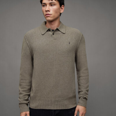 Statten Long Sleeve Ramskull Polo Jumper