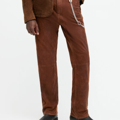 Lynch Straight Fit Leather Trousers