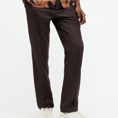 Thorpe Pinstriped Straight Fit Trousers