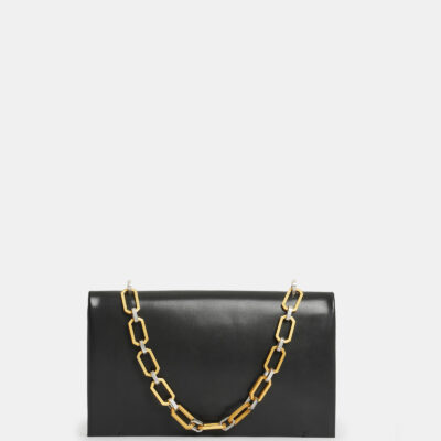 Akira Leather Removable Chain Clutch Bag