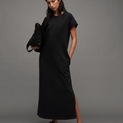 Anna Crew Neck Short Sleeve Maxi Dress