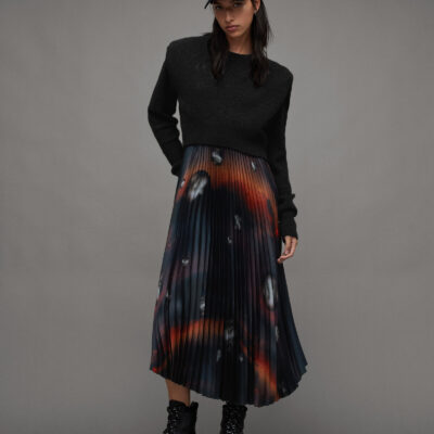 Leia Moonage 2-In-1 Pleated Midi Dress