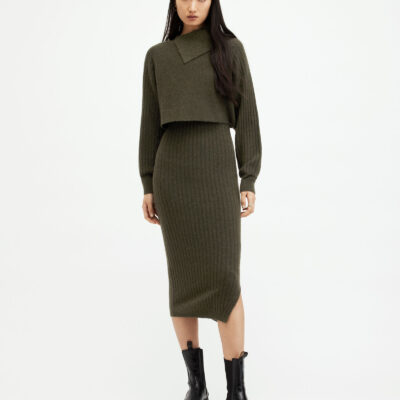 Margetta 2-In-1 Ribbed Midi Dress