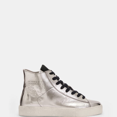 Tana Metallic Leather High Top Trainers