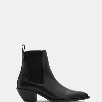 Fox Pointed Toe Leather Chelsea Boots