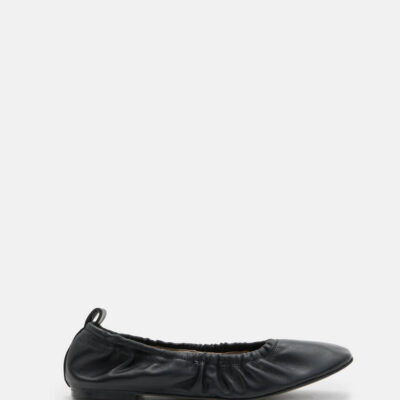 Alia Leather Ribbon Ballet Pumps