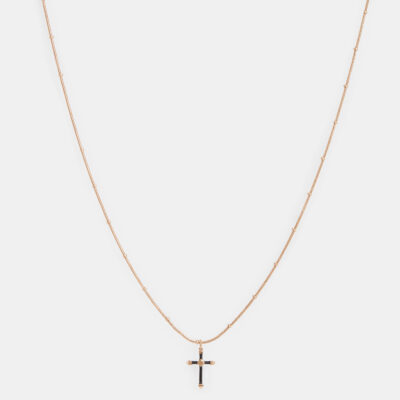 Lyra Gold-Tone Cross Necklace