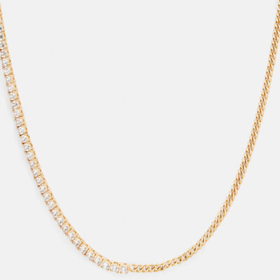 Della Crystal Curb Chain Necklace