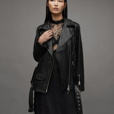 Billie Oversized Leather Biker Jacket