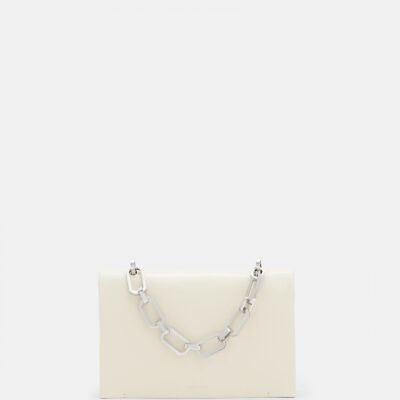 Yua Leather Removable Chain Clutch Bag