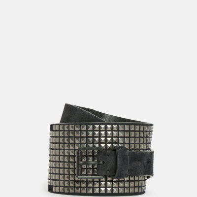 Simi Leather Studded Wide Waist Belt